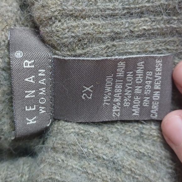 Kenar Woman Rabbit Hair Pullover Sweater 2X - Picture 6 of 7